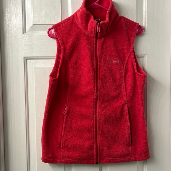 Columbia Pink Fleece Zip Vest - Picture 1 of 6
